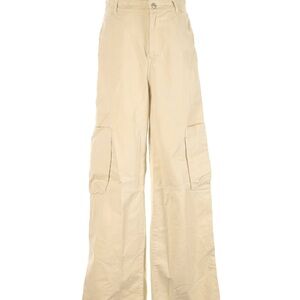 Zara Tan High Waisted Wide Leg Cargo Pants